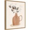 La Planta II (Floral Vase) by Victoria Barnes 16-in. W x 20-in. H. Canvas Wall Art Print Framed in Natural